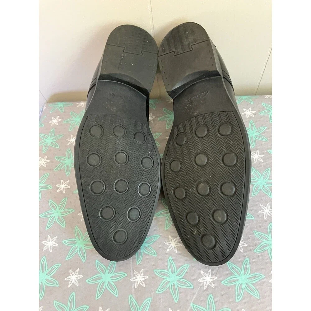 Clarks Whiddon Men's Size 9 Wide Black Leather Shoes Comfort Loafers Rubber Sole